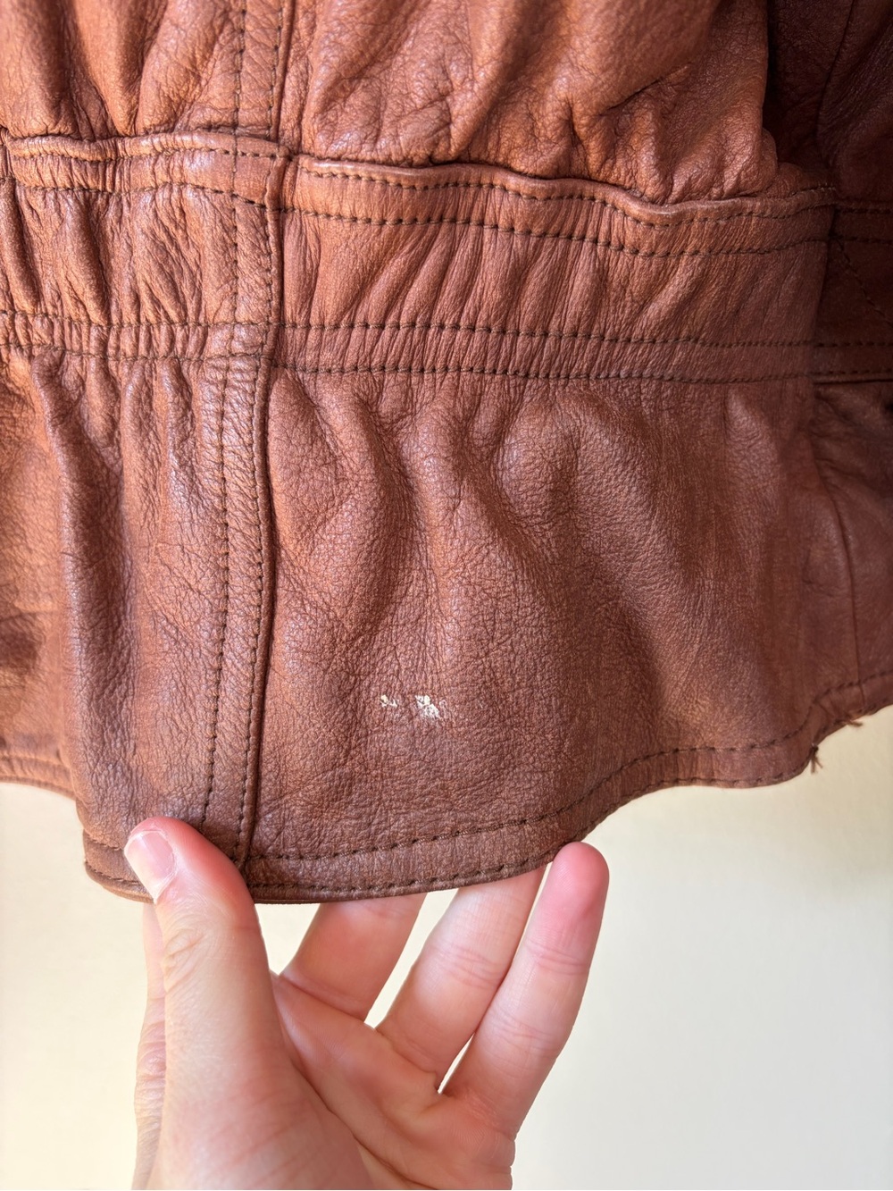 Vintage Wilson’s Adventure Bound Brown Leather Zip Up Bomber Aviator Jacket - Picture 9 of 14